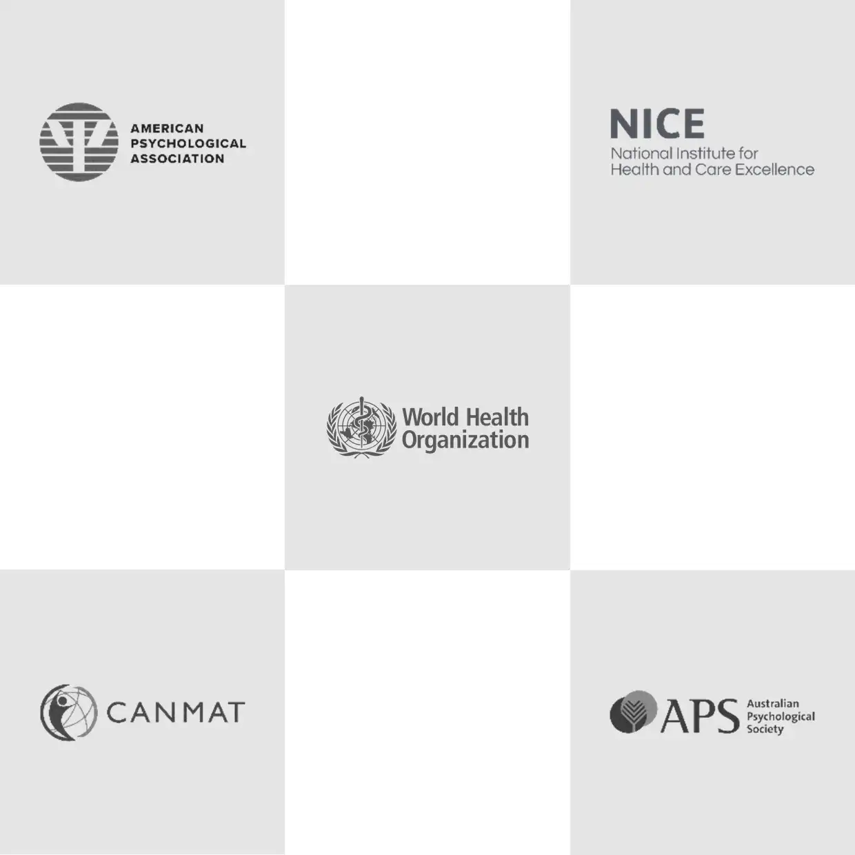 APA-NICE-CANMAT-APS-WHO